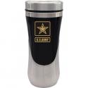 ARMY STAR LOGO GOLD ON BLACK DOUBLE WALL STAINLESS STEEL TUMBLER