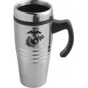 MARINES SEAL 16OZ  STAINLESS STEEL BLACK HANDLE TUMBLER