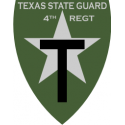 Texas State Guard 4th Regiment - Subdued Decal