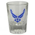 US Air Force Wing on 2 oz Clear Fluted Shot Glass