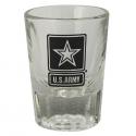 US Army on 2 oz Clear Fluted Shot Glass