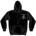 USMC, Semper Fi, black hooded sweat-shirt FRONT