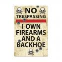 No Trespassing Metal Sign