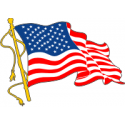 One Waving Flag Decal