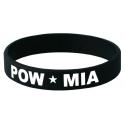 Patriotic and Veteran POW MIA Black Silicone Wrist Bracelet