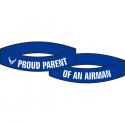 Proud Parent of a Airman Silicone Wrist Bracelet