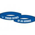Proud Father of an Airman Silicone Wrist Bracelet