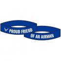 Proud Friend of an Airman Silicone Wrist Bracelet