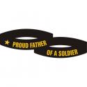 Proud Father of a Soldier Silicone Wrist Bracelet