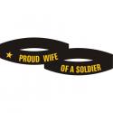 Proud Wife of a Soldier Silicone Wrist Bracelet