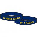 Proud Father of a Sailor Silicone Wrist Bracelet