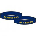 Proud Wife of a Sailor Silicone Wrist Bracelet