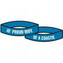 Proud Wife of a Coastie Silicone Wrist Bracelet