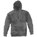 United States Air Force with Hap Wing Charcoal Hoodie