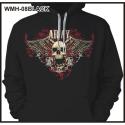 Army Skull and Wings Design Black Hoodie