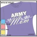 Army Mom with Scroll Ladies Shirt