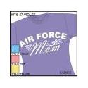 Air Force Mom with Scroll Ladies Shirt