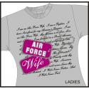 Air Force Wife Creed Ladies Grey Shirt