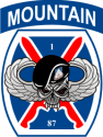 10th Mountain 87th Infantry Regiment Decal