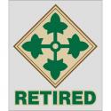 4th Infantry Division Retired Decal