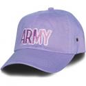 ARMY Stitched Letter Design Direct Embroidered Lilac Ball Cap