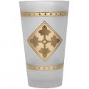 4th Infantry Division Gold Foiled and Frosted 16 oz Beer Glass