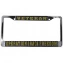 Operations Iraqi Freedom Veteran  License Plate Frame