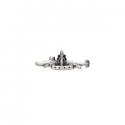 Polaris Patrol Submarine Badge Silver Oxide - Mini Size