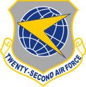 22nd Air Force Squadron Decal