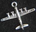 B-29 Sterling Tie Tack comes complete with a T-bar back. The picture shows a cha