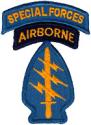 Special Forces SSI Patch with ABN and SF Tab  Dress Uniform