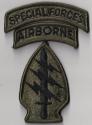 Special Forces SSI Patch Subdued with ABN and SF Tab
