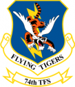 74th Tactical Fighter Squadron Decal  Flying Tigers
