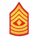 USMC E-8 1st Sergeant Rank Patch Gold/Red