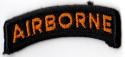 Airborne Tab Patch  Gold on Black 