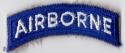 Airborne Tab Patch  White on Blue