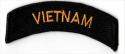 Vietnam Tab Patch Gold on Black