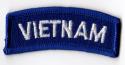 Vietnam Tab Patch White on Blue