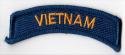 Vietnam Tab Patch  Gold on Blue