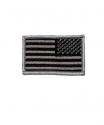 Reverse Silver and Black American Flag Patch