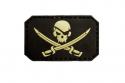 Jolly Roger Black/Tan PVC Patch