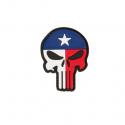 Punisher Skull Texas Flag Face PVC Patch