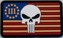US FLAG WITH PUNISHER & 3% PVC PATCH