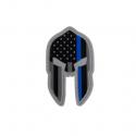 Thin Blue Line Spartan Helmet Patch