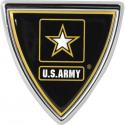 ARMY STAR SHEILD SHAPED CHROME DECAL