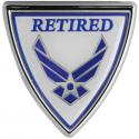 US AIR FORCE RETIRED CHROME PLATED DECAL