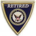 UNITED STATES NAVY RETIRED CHROME DECAL