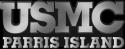 USMC PARRIS ISLAND PLASTIC CHROME PLATED EMBLEM