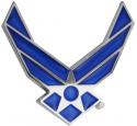 AIR FORCE SYMBOL CHROME DECAL