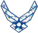 Air Force Symbol Reflective Domed Decal